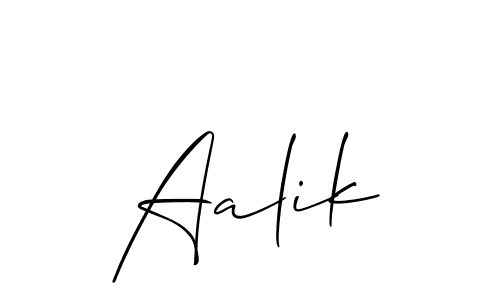 Also we have Aalik name is the best signature style. Create professional handwritten signature collection using Allison_Script autograph style. Aalik signature style 2 images and pictures png