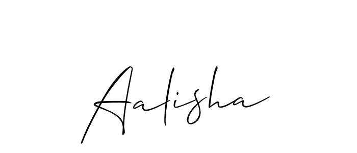 Also we have Aalisha name is the best signature style. Create professional handwritten signature collection using Allison_Script autograph style. Aalisha signature style 2 images and pictures png