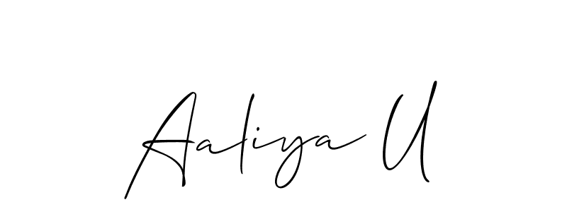 Best and Professional Signature Style for Aaliya U. Allison_Script Best Signature Style Collection. Aaliya U signature style 2 images and pictures png