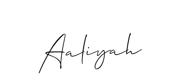 Also You can easily find your signature by using the search form. We will create Aaliyah name handwritten signature images for you free of cost using Allison_Script sign style. Aaliyah signature style 2 images and pictures png