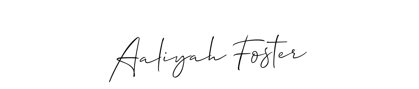 Design your own signature with our free online signature maker. With this signature software, you can create a handwritten (Allison_Script) signature for name Aaliyah Foster. Aaliyah Foster signature style 2 images and pictures png