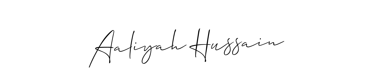 Aaliyah Hussain stylish signature style. Best Handwritten Sign (Allison_Script) for my name. Handwritten Signature Collection Ideas for my name Aaliyah Hussain. Aaliyah Hussain signature style 2 images and pictures png