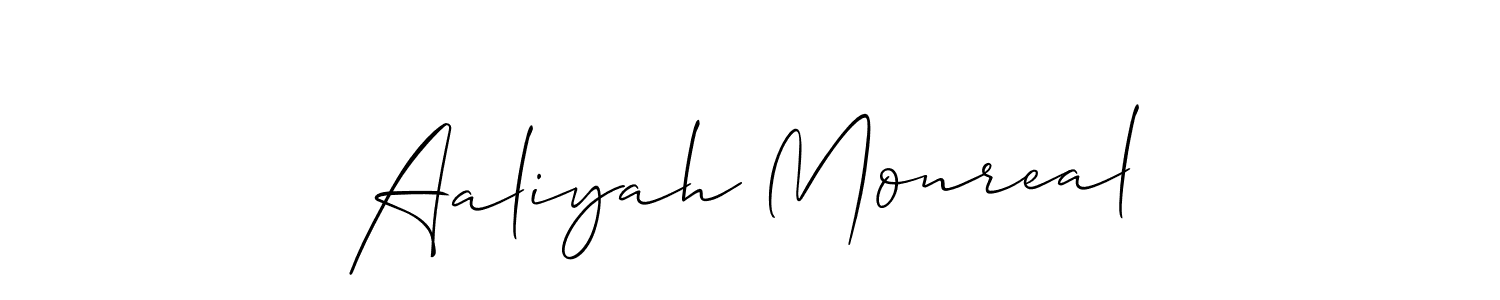 How to Draw Aaliyah Monreal signature style? Allison_Script is a latest design signature styles for name Aaliyah Monreal. Aaliyah Monreal signature style 2 images and pictures png