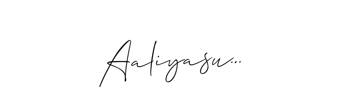 How to make Aaliyasu… name signature. Use Allison_Script style for creating short signs online. This is the latest handwritten sign. Aaliyasu… signature style 2 images and pictures png