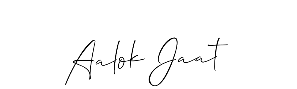 Use a signature maker to create a handwritten signature online. With this signature software, you can design (Allison_Script) your own signature for name Aalok Jaat. Aalok Jaat signature style 2 images and pictures png