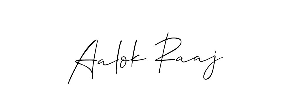Aalok Raaj stylish signature style. Best Handwritten Sign (Allison_Script) for my name. Handwritten Signature Collection Ideas for my name Aalok Raaj. Aalok Raaj signature style 2 images and pictures png