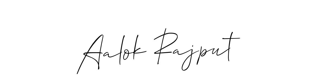 Use a signature maker to create a handwritten signature online. With this signature software, you can design (Allison_Script) your own signature for name Aalok Rajput. Aalok Rajput signature style 2 images and pictures png