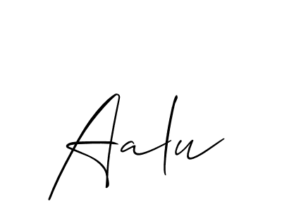 Create a beautiful signature design for name Aalu. With this signature (Allison_Script) fonts, you can make a handwritten signature for free. Aalu signature style 2 images and pictures png