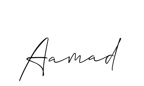 Also we have Aamad name is the best signature style. Create professional handwritten signature collection using Allison_Script autograph style. Aamad signature style 2 images and pictures png