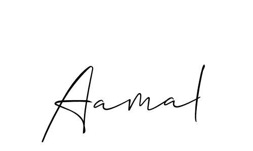 The best way (Allison_Script) to make a short signature is to pick only two or three words in your name. The name Aamal include a total of six letters. For converting this name. Aamal signature style 2 images and pictures png