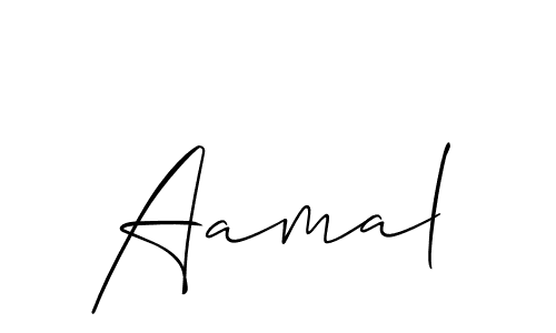 It looks lik you need a new signature style for name Aamal. Design unique handwritten (Allison_Script) signature with our free signature maker in just a few clicks. Aamal signature style 2 images and pictures png