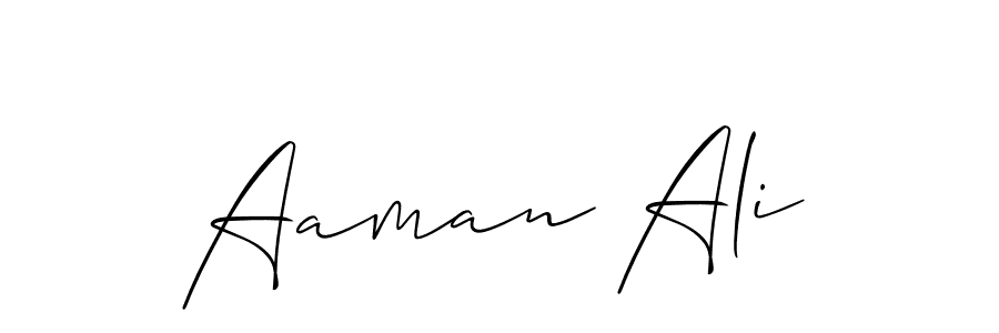 Allison_Script is a professional signature style that is perfect for those who want to add a touch of class to their signature. It is also a great choice for those who want to make their signature more unique. Get Aaman Ali name to fancy signature for free. Aaman Ali signature style 2 images and pictures png