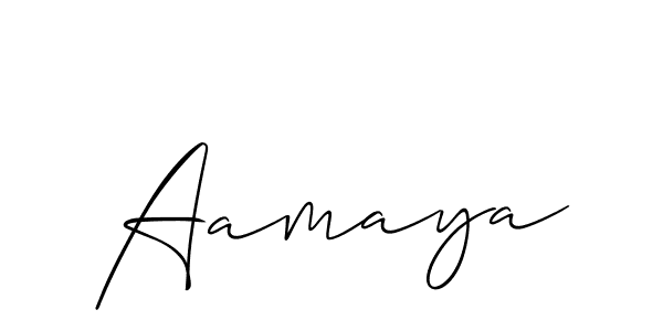 How to make Aamaya name signature. Use Allison_Script style for creating short signs online. This is the latest handwritten sign. Aamaya signature style 2 images and pictures png