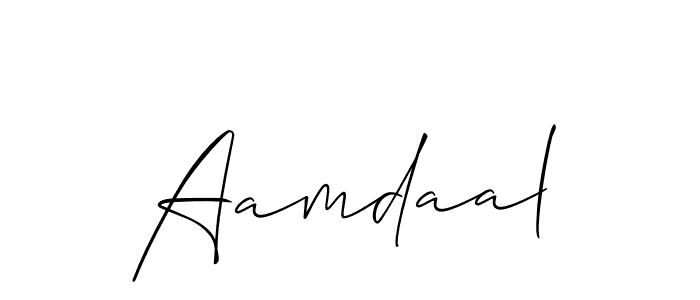 Also we have Aamdaal name is the best signature style. Create professional handwritten signature collection using Allison_Script autograph style. Aamdaal signature style 2 images and pictures png