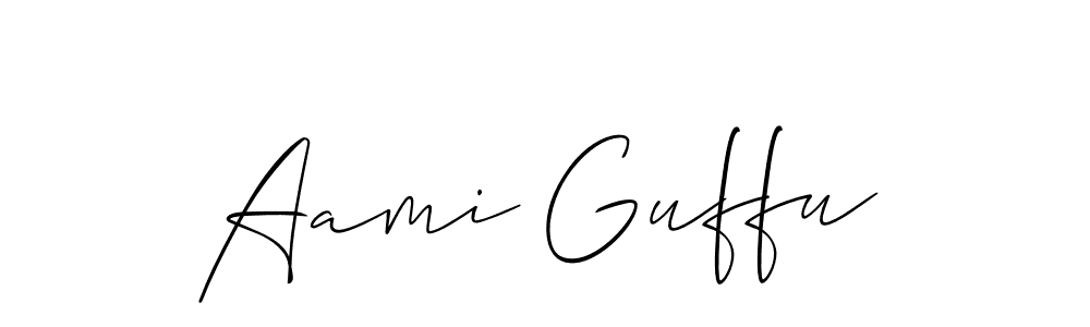 How to make Aami Guffu signature? Allison_Script is a professional autograph style. Create handwritten signature for Aami Guffu name. Aami Guffu signature style 2 images and pictures png