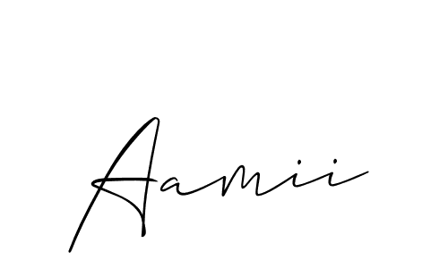 Design your own signature with our free online signature maker. With this signature software, you can create a handwritten (Allison_Script) signature for name Aamii. Aamii signature style 2 images and pictures png