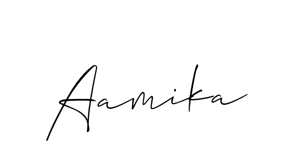 Allison_Script is a professional signature style that is perfect for those who want to add a touch of class to their signature. It is also a great choice for those who want to make their signature more unique. Get Aamika name to fancy signature for free. Aamika signature style 2 images and pictures png