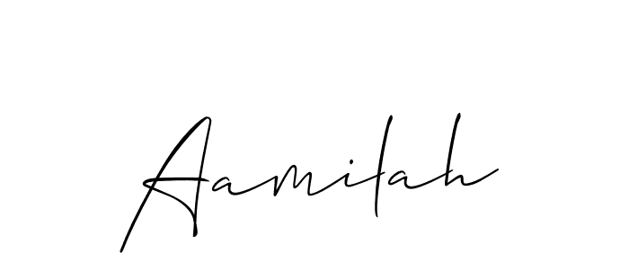 Make a beautiful signature design for name Aamilah. With this signature (Allison_Script) style, you can create a handwritten signature for free. Aamilah signature style 2 images and pictures png