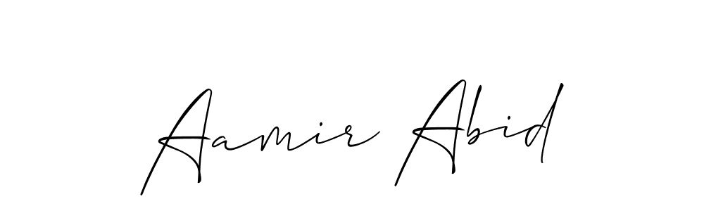 Design your own signature with our free online signature maker. With this signature software, you can create a handwritten (Allison_Script) signature for name Aamir Abid. Aamir Abid signature style 2 images and pictures png