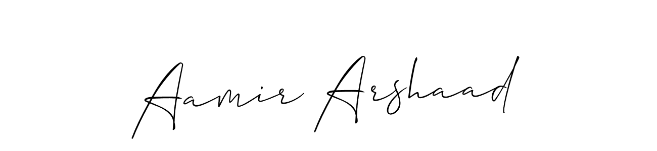 How to make Aamir Arshaad signature? Allison_Script is a professional autograph style. Create handwritten signature for Aamir Arshaad name. Aamir Arshaad signature style 2 images and pictures png