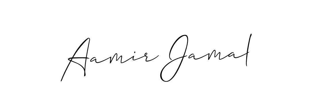 Make a beautiful signature design for name Aamir Jamal. With this signature (Allison_Script) style, you can create a handwritten signature for free. Aamir Jamal signature style 2 images and pictures png