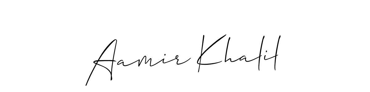 This is the best signature style for the Aamir Khalil name. Also you like these signature font (Allison_Script). Mix name signature. Aamir Khalil signature style 2 images and pictures png