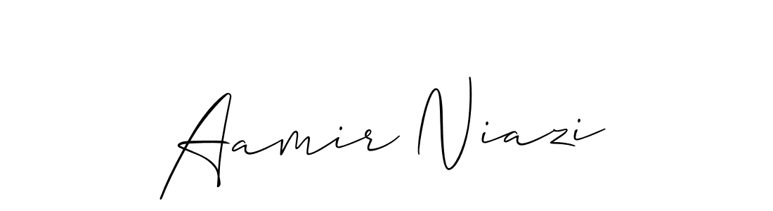 Design your own signature with our free online signature maker. With this signature software, you can create a handwritten (Allison_Script) signature for name Aamir Niazi. Aamir Niazi signature style 2 images and pictures png