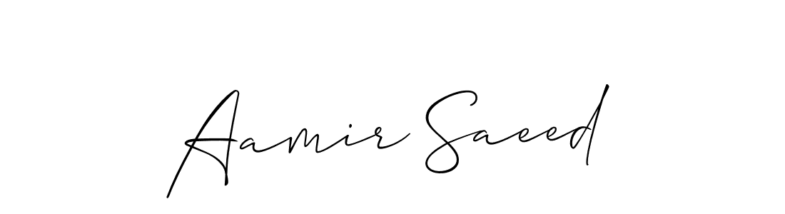 Aamir Saeed stylish signature style. Best Handwritten Sign (Allison_Script) for my name. Handwritten Signature Collection Ideas for my name Aamir Saeed. Aamir Saeed signature style 2 images and pictures png