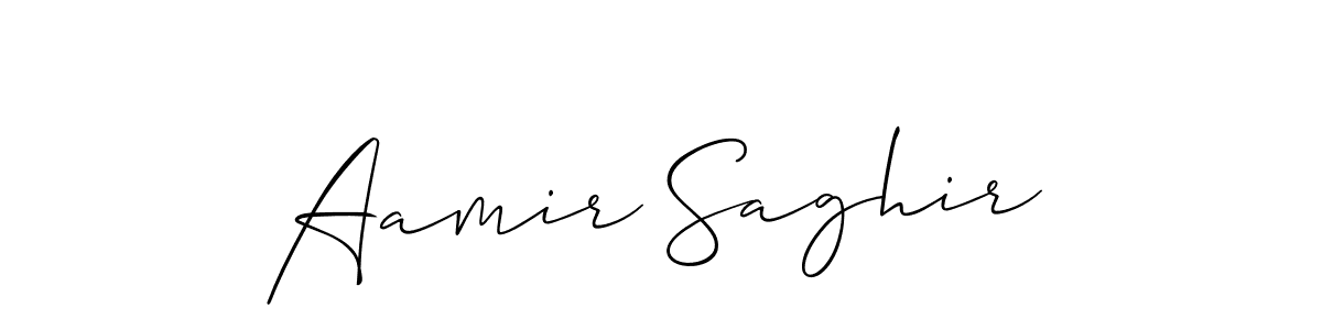 How to make Aamir Saghir signature? Allison_Script is a professional autograph style. Create handwritten signature for Aamir Saghir name. Aamir Saghir signature style 2 images and pictures png