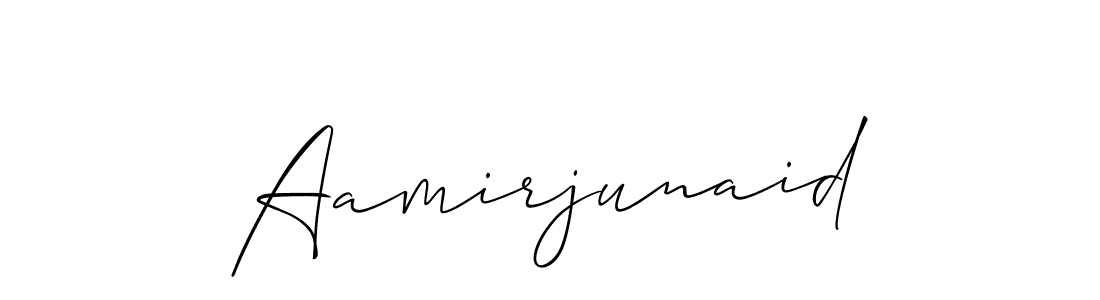 The best way (Allison_Script) to make a short signature is to pick only two or three words in your name. The name Aamirjunaid include a total of six letters. For converting this name. Aamirjunaid signature style 2 images and pictures png