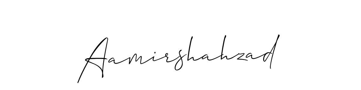 Make a beautiful signature design for name Aamirshahzad. With this signature (Allison_Script) style, you can create a handwritten signature for free. Aamirshahzad signature style 2 images and pictures png