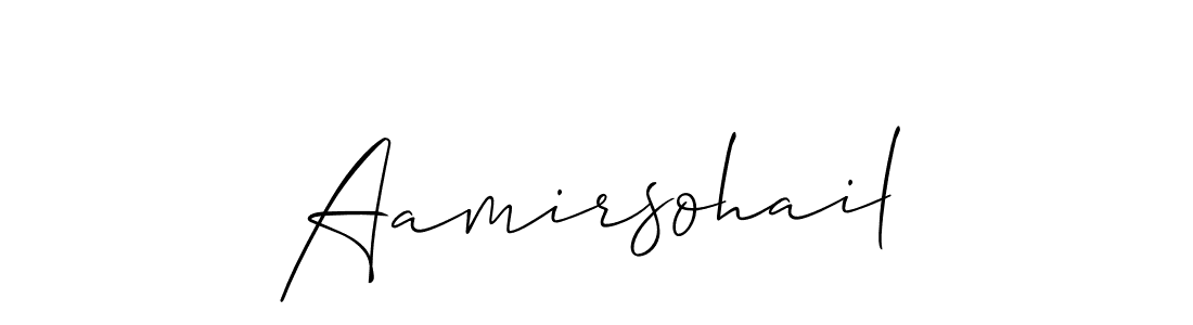 Aamirsohail stylish signature style. Best Handwritten Sign (Allison_Script) for my name. Handwritten Signature Collection Ideas for my name Aamirsohail. Aamirsohail signature style 2 images and pictures png