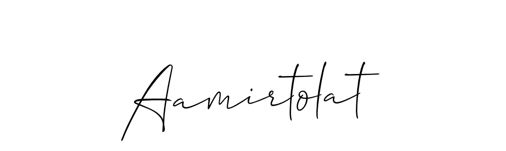 Create a beautiful signature design for name Aamirtolat. With this signature (Allison_Script) fonts, you can make a handwritten signature for free. Aamirtolat signature style 2 images and pictures png