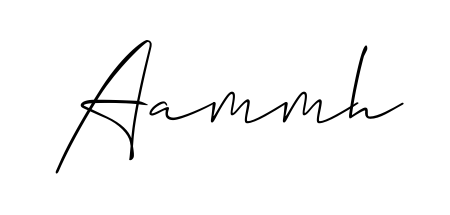 Design your own signature with our free online signature maker. With this signature software, you can create a handwritten (Allison_Script) signature for name Aammh. Aammh signature style 2 images and pictures png