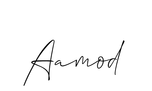 How to make Aamod signature? Allison_Script is a professional autograph style. Create handwritten signature for Aamod name. Aamod signature style 2 images and pictures png