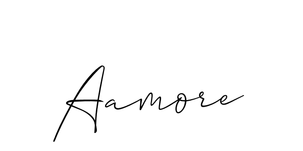 Use a signature maker to create a handwritten signature online. With this signature software, you can design (Allison_Script) your own signature for name Aamore. Aamore signature style 2 images and pictures png