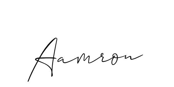 Also we have Aamron name is the best signature style. Create professional handwritten signature collection using Allison_Script autograph style. Aamron signature style 2 images and pictures png