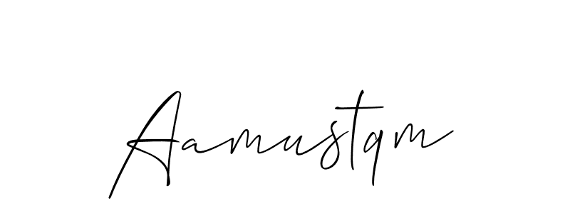 How to make Aamustqm name signature. Use Allison_Script style for creating short signs online. This is the latest handwritten sign. Aamustqm signature style 2 images and pictures png