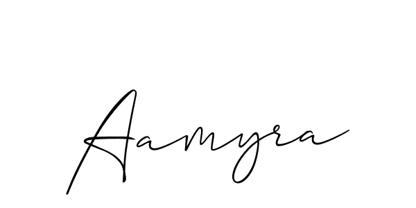 How to make Aamyra name signature. Use Allison_Script style for creating short signs online. This is the latest handwritten sign. Aamyra signature style 2 images and pictures png