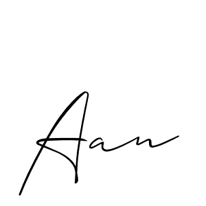 Create a beautiful signature design for name Aan. With this signature (Allison_Script) fonts, you can make a handwritten signature for free. Aan signature style 2 images and pictures png