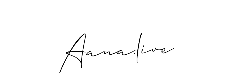 Also You can easily find your signature by using the search form. We will create Aana.live name handwritten signature images for you free of cost using Allison_Script sign style. Aana.live signature style 2 images and pictures png