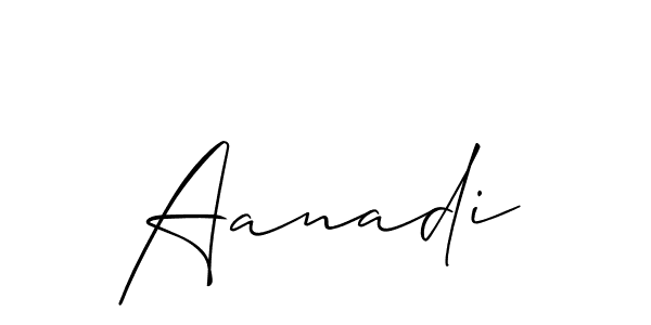 How to make Aanadi signature? Allison_Script is a professional autograph style. Create handwritten signature for Aanadi name. Aanadi signature style 2 images and pictures png