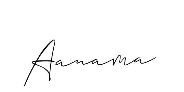 How to make Aanama signature? Allison_Script is a professional autograph style. Create handwritten signature for Aanama name. Aanama signature style 2 images and pictures png