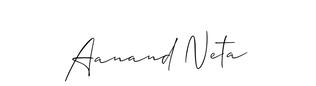 You can use this online signature creator to create a handwritten signature for the name Aanand Neta. This is the best online autograph maker. Aanand Neta signature style 2 images and pictures png