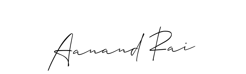 Also we have Aanand Rai name is the best signature style. Create professional handwritten signature collection using Allison_Script autograph style. Aanand Rai signature style 2 images and pictures png