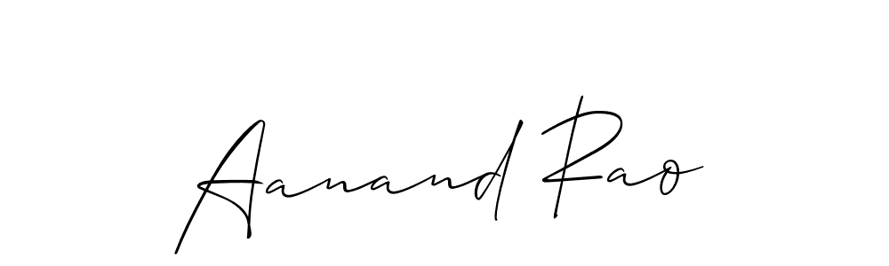 Use a signature maker to create a handwritten signature online. With this signature software, you can design (Allison_Script) your own signature for name Aanand Rao. Aanand Rao signature style 2 images and pictures png