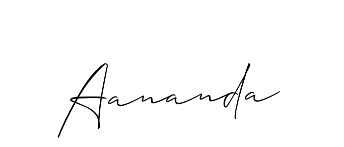 How to make Aananda signature? Allison_Script is a professional autograph style. Create handwritten signature for Aananda name. Aananda signature style 2 images and pictures png