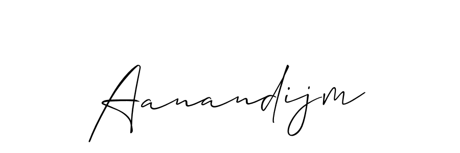 Use a signature maker to create a handwritten signature online. With this signature software, you can design (Allison_Script) your own signature for name Aanandijm. Aanandijm signature style 2 images and pictures png