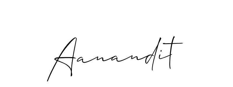 Create a beautiful signature design for name Aanandit. With this signature (Allison_Script) fonts, you can make a handwritten signature for free. Aanandit signature style 2 images and pictures png