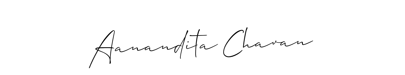 Use a signature maker to create a handwritten signature online. With this signature software, you can design (Allison_Script) your own signature for name Aanandita Chavan. Aanandita Chavan signature style 2 images and pictures png